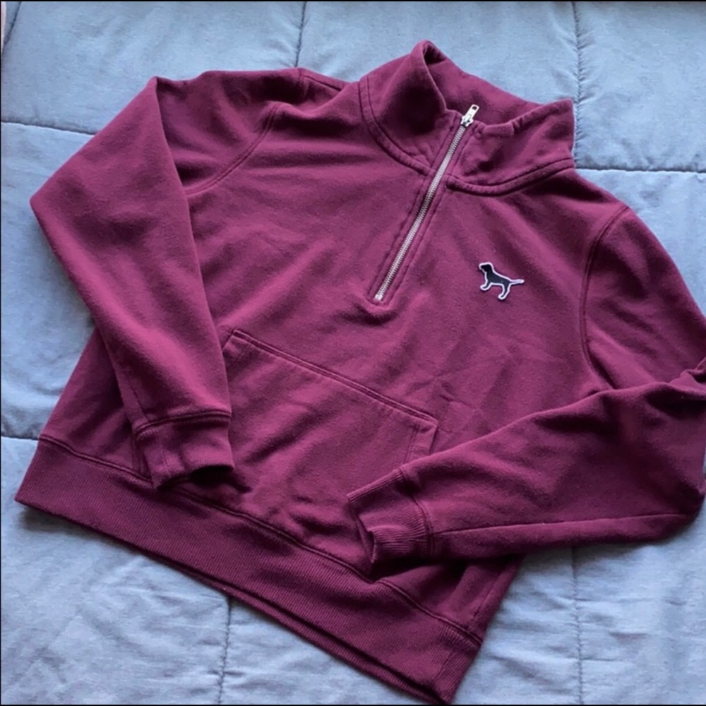 Maroon PINK VS quarter zip